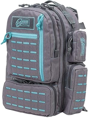 VooDoo Tactical 15-0058161000 Mini Tobago Pack With Die Cut Molle Gray With Teal VooDoo Tactical 15-0058161000 Mini Tobago Pack With Die Cut Molle Gray With Teal