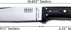 GCS Handmade G10 Handle D2 Tool Steel Tactical Hunting Knife with leather sheath Full tang blade designed for Hunting & EDC GCS 126 2