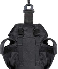 TUFF Products Gas Mask Leg System with Quick Release Metal Clip, Polymer D Ring, Shoulder Strap, Leg Strap, and Adjustable Height Panel. TUFF Products Gas Mask Leg System with Quick Release Metal Clip, Polymer D Ring, Shoulder Strap, Leg Strap, and Adjustable Height Panel.