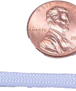 Coreless/Gutted 550 Paracord – Flat Hollow Cord – Whip Makers Computer Cable Sleeve – White 1000 Feet 2