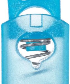 Aqua Cylinder Cord Lock – Hardened Plastic Single Hole Cord Lock for Drawstrings, Bungee, and Accessory Cord – Multiple Packs Available
