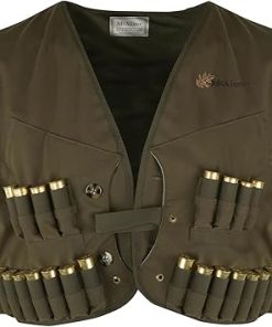 DRAKE Men’s McAlister Wax Canvas Wading Hunting Tactical Vest | 44 Webbing Shell Loops, Fleece-Lined Handwarmer Pockets, OSFM