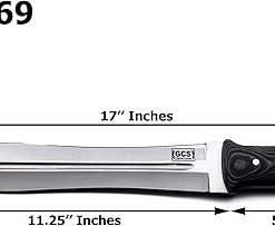 GCS Handmade Micarta Handle D2 Tool Steel Tactical Hunting Knife with leather sheath Full tang blade designed for Hunting & EDC GCS 269 2