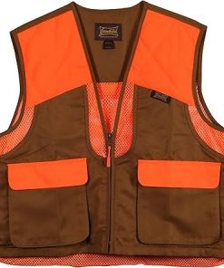 Gamehide Mens Quail Hunting Vest Upland Front Loading With Mesh Back Orange Blocking Gamehide Mens Quail Hunting Vest Upland Front Loading With Mesh Back Orange Blocking