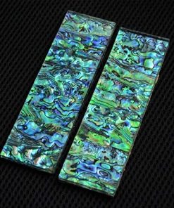 2pcs Natural New Zealand Colorful Abalone Shell Knife Handle Scales Handles Slabs Top Knives Custom DIY Tools Material for Blank Blades Jewelry Making(Each Pair is Unique) 2