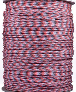 10′, 25′, 50′, 100′ Hanks, 250 ft Spool, 1000 Ft Spool of Parachute 550 Cord Type III 7 Strand Paracord – Sneaky Orange Camo – 1000 Foot Spool