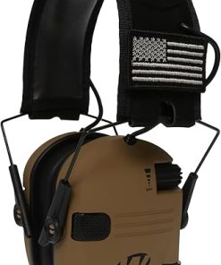 Walker’s Razor Slim Ultra Low Profile Compact Design Adjustable Range Shooting Hunting Hearing Protection Electronic Earmuffs, Battle Brown – Patriot Series Walker’s Razor Slim Ultra Low Profile Compact Design Adjustable Range Shooting Hunting Hearing Protection Electronic Earmuffs, Battle Brown – Patriot Series